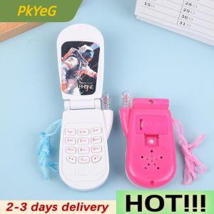 PkYeG 1pc Lovely Kids Music Lighting Early Education Vintage Flip Analog Mobile Phone Toy Parent Child Interactive Girl Holiday Gift 