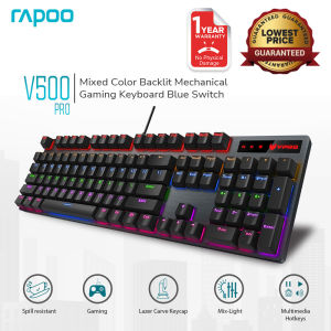 Rapoo V500 Pro/SE Mixed Color Backlit Mechanical  Keyboard Blue Switch/Red Switch Gaming Keyboard