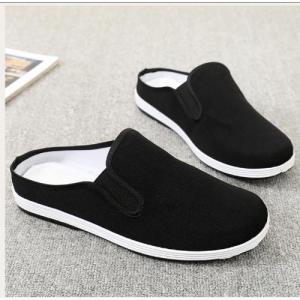 Summer Mens Half Shoes Breathable Rubber Slip On Sports Shoes Korean Fashion Lazy Shoes Half Slippers For Men