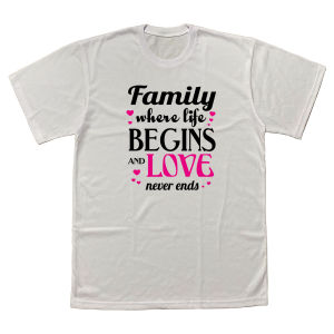 Family Where Life Begins and Love Never Ends T-Shirt Design Luminous Blue Color of the Year Family Shirt 2027 New Year for Kids and Adult High Quality Cotton
