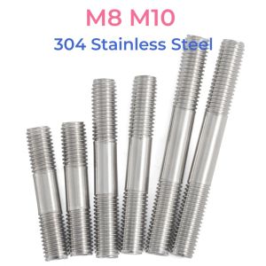 304 Stainless Steel Double End Thread Rod Stud Screw Bolt M8 M10 Rod Tooth Stick Headless Stud Bolts