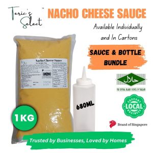 [SG Bundle] Terics Select Halal Nacho Cheese Sauce with Squeezy Bottle | Chips Finger Food Dipping Condiments 顶立贸易 清真 芝士酱