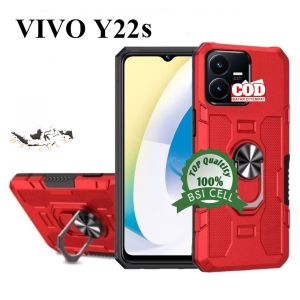 VIVO Y22s CASE ROBOT HIT EYE RING STANDING CESING BELAKANG-CASE PENUTUP HEADPHONE VIVO