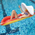 LZD  Spot Inflatable Floating Row Swimming Foldable Suspender Floating Bed Aerated Dormette over Water Mesh Hammock with Clip. 
