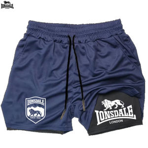 LONSDALE Nam 2 trong 1 Quần đùi chạy bộ nhanh khô Phòng tập thể dục Thể thao Tập luyện Đào tạo Thể dục Chạy bộ Quần đùi mùa hè2026