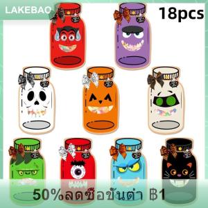 【LAKEBAO】 9 18ชุดถุงขนมฟักทองผีฮาโลวีนที่น่ากลัวถุงของขวัญเคล็ดลับหรือรักษาถุงตกแต่งงานปาร์ตี้ของขวัญถุงห่อสินค้าที่โปรดปราน