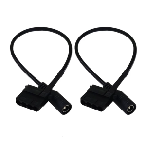 4 pin fan hâm mộ kết nối điện với DC5.5x2.1mm nữ cổng 27cm cáp máy tính