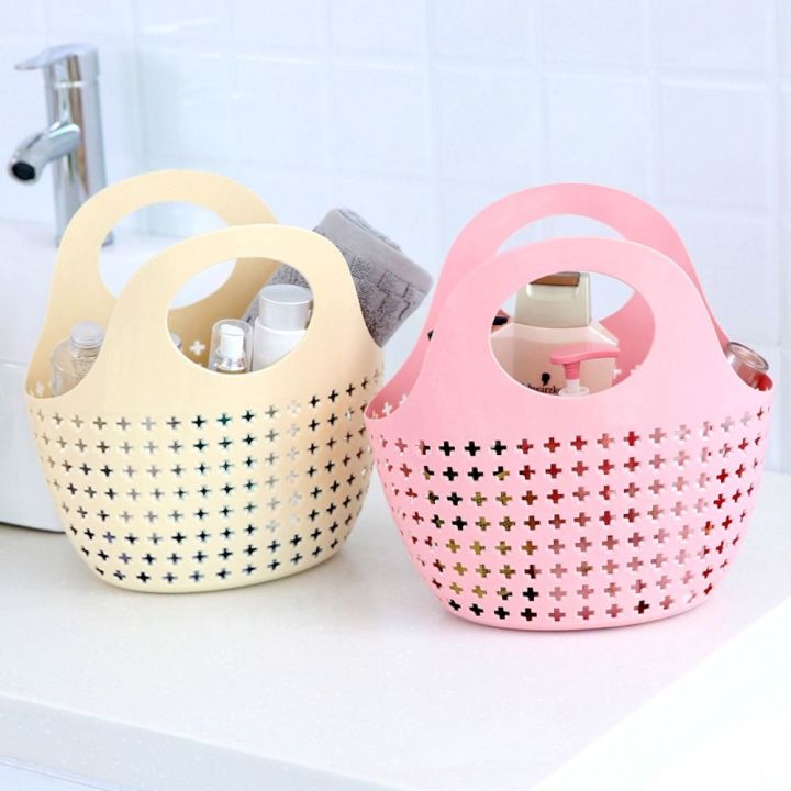 DBP1099 Mesh Bath Basket Hollow Plastic Shower Basket Shopping Basket ...