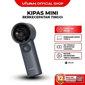 VIVAN Kipas Angin Mini Portable Mini Turbo Fan 13000RPM Led Indicator VF02 Garansi 12 Bulan
