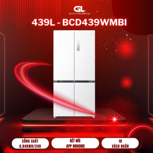 Tủ lạnh 4 cánh Xiaomi Mijia 439L – Thiết kế âm tường ngăn đông mềm