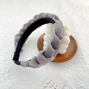 Bayar Di Tempat - Bando Kepang Satin Korea Scrunchie / Headband Bandana Polos Wanita / Aksesoris