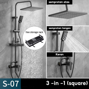 REAIM LED-Shower-Shower set 4 Fungsi Panas Dingin Dengan Faucet Shower Mandi Set Stainless shower