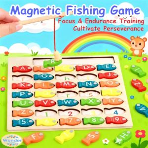 Magnetic Fishing Game for Toddlers 1-3 Alphabet Recognition Matching Montessori Educational Toy