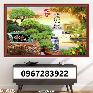 Tranh gạch 3D hoa mai đẹp