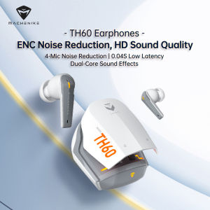 [ส่งจากไทย]MACHENIKE TH60 หูฟังไร้สาย Bluetooth Earphones 5.4 TWS หูฟังแบบใส่ในหู 4 ไมโครโฟน EMC ลดเสียงรบกวนจากการโทร 0.04S หูฟังสำหรับเล่นเกมที่มีความหน่วงต่ำ ไมโครโฟนในตัว กันน้ำ สำหรับกีฬา IOS/Android