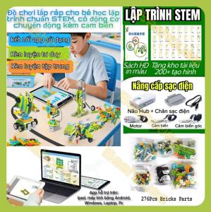 BỘ LẬP TRÌNH WEDO 2.0 ROBOT CHUẨN STEM KÈM CẢM BIẾN MÔ HÌNH 9686 - KÈM THÙNG NHỰA- Đồ Chơi Giáo Dục Education - Đồ Chơi lắp ráp- Kỹ sư cơ khí - lắp ghép động cơ bộ lắp ráp kỹ thuật cho bé