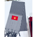 Khăn rằn thêu Cờ Việt Nam khổ 60cmx165cm, 55cmx120cm mừng lễ Quốc Khánh 2/9. 