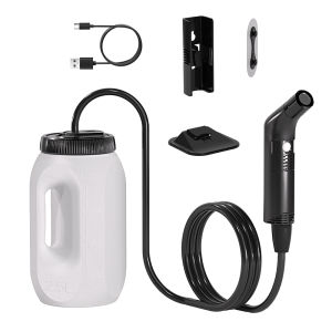 Wower 2.5L Portable Bidet Travel for Women/Men Rechargeable Electric Shattaf for Toilet Hiking and Camping Gayung Handheld Bidet Sprayer Bidet Shower Sprayer Muslim Shower RV Bidet