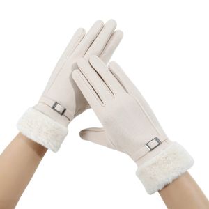 NOVAWEAR Winter Women Gloves Warm Touch-Screen Full Finger Mittens Cold-Proof Thicken Windproof Riding Driving Skiing Cycling Outdoor Casual Daily Use Soft Comfortable Gift