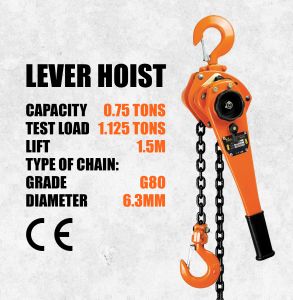 Chain Lever Hoist 0.75/1.5/3 Tons for Safe and Reliable Lifting Eagle Professional Tools Lever Block