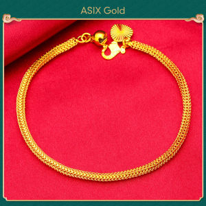 ASIX GOLD 916 gold bracelet for women 18K gold Korea fashion elegant classic versatile bracelet Lucky bracelet 8 styles Not allergenic Wont blacken Wont peel Festive wedding gifts