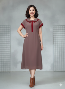 SALE BỎ MẪU - Đầm Trung Niên Trẻ Trung Thiết Kế Trang Nhã Thanh Lịch Đi Làm Đi Tiệc Cho Bà Cho Mẹ U50 u40 u60 tm1004