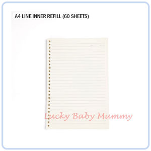 【DAILY ESSENTIAL】 A4 A5 B5 Loose-Leaf White Binder Covers or 60-Sheet Lined Refills