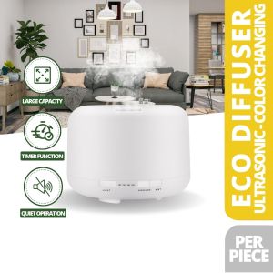 Eco Love Ultrasonic Essential Oil Diffuser - 18Hr Aromatherapy Humidifier LED Night Light Atomizer