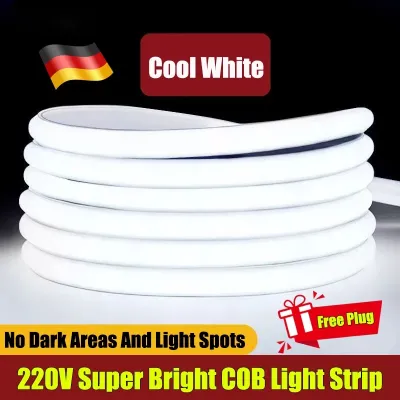 5/10/20/30M Flexible LED Light Strip 220V Warm/White Waterproof COB Led Strip Room Decor Flexible Neon Light For Ceiling