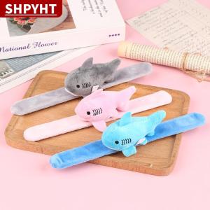 [COD] SHPYHT TOY Cute Plush Shark Wristband Stuffed Animal Slap Bracelet Slap Rings Slap Band Toy For Kids Party Favor Birthday Gift