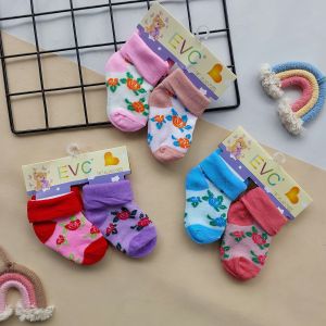 Kaus Kaos Kaki Anak Bayi Set 2 Pasang Laki Laki Perempuan / Kaus Kaki Balita 0-12 Bulan