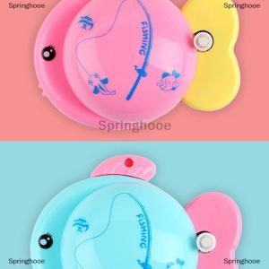 [COD] Springhooe Portable Board Game Mini Fishing Toy Clock Work Power Fish Rod Interactive Toy