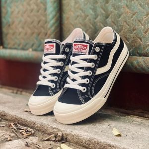 Sepatu Ventela Public Low Hitam Putih Sneakers Casual Natural Sepatu Sekolah Pria Wanita Termurah