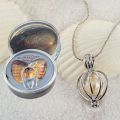 Natural Oyster Wish Pearl Vacuum Gift Boxes Kalung Mutiara Kerang Asli. 