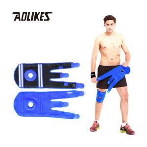 Pelindung Lutut Aolikes 7912 Deker Penyangga Cidera Lutut Olahraga Futsal Tenis Fitness Basket Voli Gym Support Protector Kneepad Decker Terapi Dengkul Anti Slip