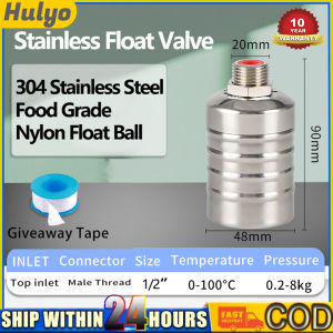 304 Stainless Steel Float Valve Automatic Water Level Control Valve Auto Shut Off Ball Mini Float Valve for Water Tank