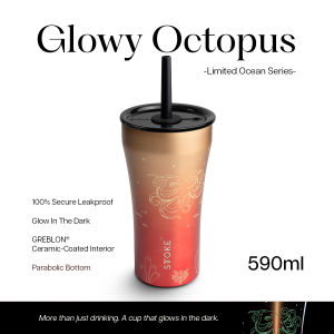 STTOKE Leakproof Ceramic Insulated Straw Cup | 2026 Ocean Series Tumbler | 590ml (20oz)