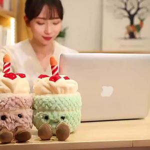 Uk JC Fun birthday cake plush toy cuddly doll cute and soft stuffed animal birthday gift for girls
