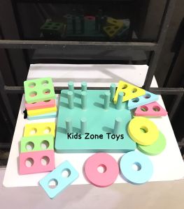 KZT Mainan Balita Mainan Kayu Anak Puzzle Kayu Bentuk Mainan Edukasi Belajar Mencocokkan / Wooden Toys Matching