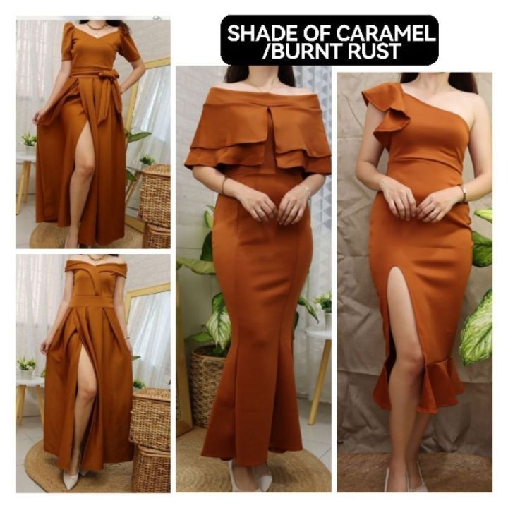 Rust Color Formal Dresses