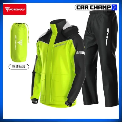 Motowolf Raincoat V3B & V3C ( V4 ) Rain Coat Version 4 Upgraded Rainwear Rainstorm Jackets Waterproof