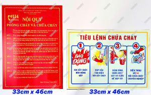 Bảng Nội Quy - Tiêu Lệnh PCCC (Thiếc Không Gỉ)