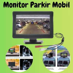 COD Bergaransi MJDOUD Monitor Parkir Mobil Rear View TFT LCD Display 4.3 Inch 433