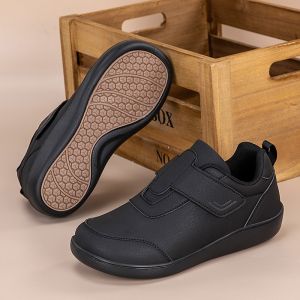 XueChur Men Or Women Diabetic Shoes PU Leather Waterproof Wide Toe Swollen Casual Shoes Hallux valgus Adjusting Soft Comfortable Elderly walking shoes