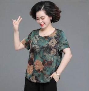 Đồ bộ trung niên nữ B76 – Bộ quần áo nữ mặc nhà thun lạnh mềm mát co giãn thanh lịch sang trọng big size