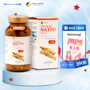 Viên uống Chống Đột Quỵ Natto Kinase Nhật Bản (Hoạt huyết dưỡng não) - Fine Japan (Hộp 300 Viên)