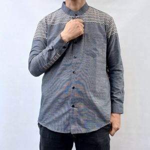 CHIGIN STORE Baju Koko Pria Kemeja Kemko Dewasa Remaja Premium Lengan Panjang Atasan Fashion Muslim