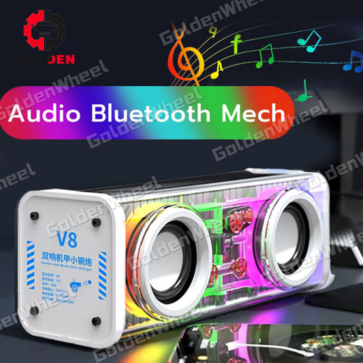 A88 Bluetooth Speaker 10W Double Subwoofer Music Speaker RGB LED