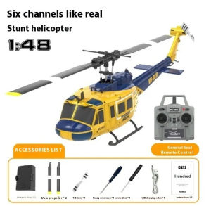 ST[Fast Delivery][Original Available] New C032 (Uh-1) 6ch Aileron Free Reverse Flying Stunt Helicopter Electric Remote-Controlled Airplane Model Toy Gift