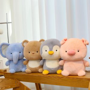 SI958 Little pig Little Bear Plush Toy Cute Pet Animal Penguin Doll Comfort Plush Toys Cartoon Elephant Plush Doll Kids Birthday Christmas